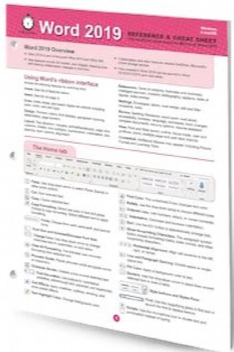 Image for Word 2019 Reference & Cheat Sheet