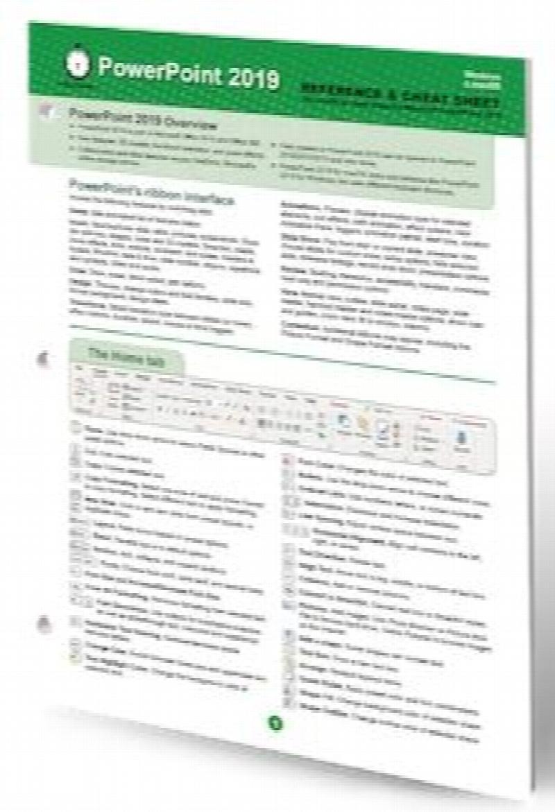 Image for PowerPoint 2019 Reference & Cheat Sheet